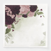 Rosa und Blume Serviette (Vorderseite)