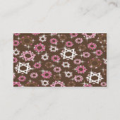 Rosa und braun Bat Mitzvah TischPlatzkarten Platzkarte (Rückseite)