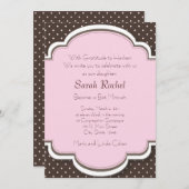 Rosa und braun einladung (Vorne/Hinten)