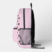 Rosa und braun gepunkteter Rucksack mit personalis (Rechts)