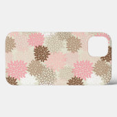 rosa und braun-mattes Muster Case-Mate iPhone Hülle (Rückseite (Horizontal))