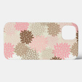 rosa und braun-mattes Muster Case-Mate iPhone Hülle (Rückseite (Horizontal))
