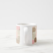 rosa und braun-mattes Muster Espressotasse (Rückseite)