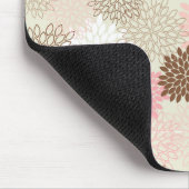 rosa und braun-mattes Muster Mousepad (Ecke)