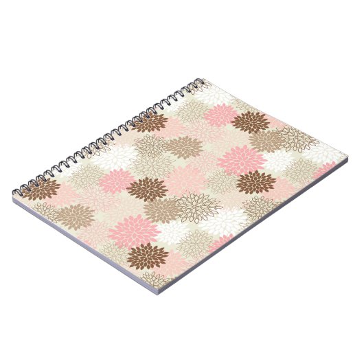 rosa und braun-mattes Muster Notizblock (Linke Seite)