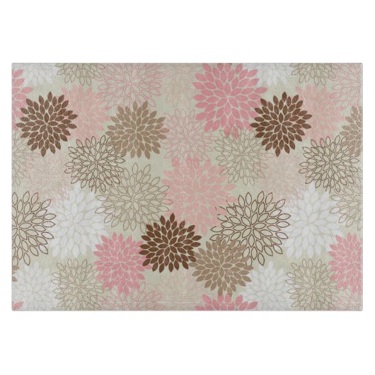 rosa und braun-mattes Muster Schneidebrett (Vorderseite)