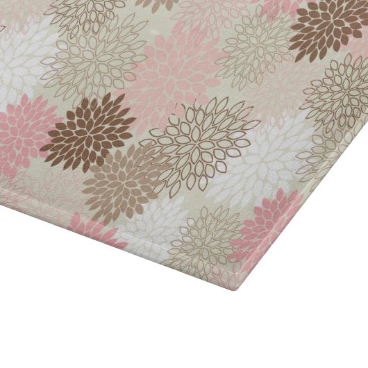 rosa und braun-mattes Muster Schneidebrett (Ecke)
