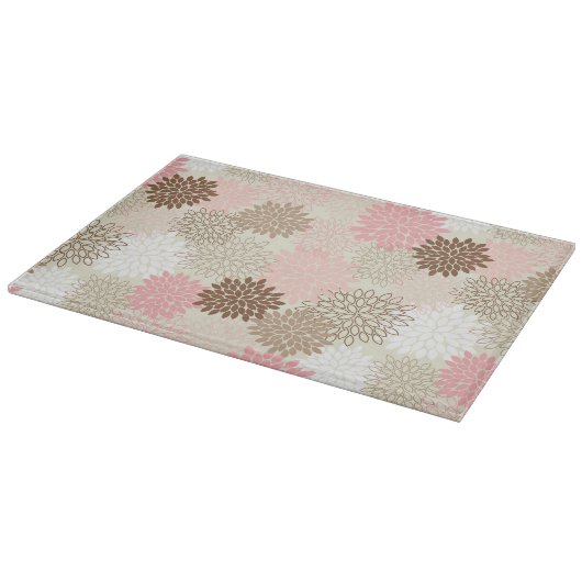 rosa und braun-mattes Muster Schneidebrett (Ecke)