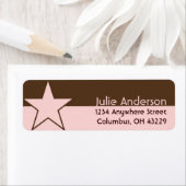 Rosa und Braun mit Star-Rücksendeadressen-Aufklebe (Insitu)