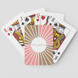 Rosa und braun Personalisiert Spielkarten