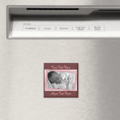 Rosa und braun Punkt Rahmen Magnet (In Situ (Geschirrspüler))