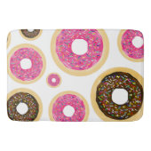 Rosa und braun Sprinkle Donuts Moderner Spaß Niedl Badematte (Vorderseite)