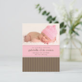 Rosa und Braun | Streifen Ankündigung (Stehend Vorderseite)