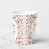 Rosa und braun Western Junggeselinnen-Abschied Pappbecher (Links)