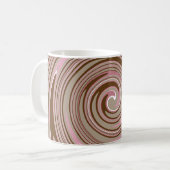 Rosa und braun wirbelfarbenes Muster Kaffeetasse (Vorderseite Links)