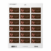 Rosa und braun wirbeln adressaufkleber (Vorne)