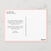 Rosa und braune Blume & Birdcages Vielen Dank Postkarte (Rückseite)