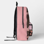 Rosa und braune Camouflage Schimmery Chic Personal Bedruckter Rucksack (Links)