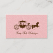 Rosa und braune Hochzeit Visitenkarte (Vorderseite)