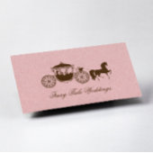 Rosa und braune Hochzeit Visitenkarte