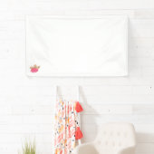 Rosa und braune Illustration Vinyl Banner (Insitu)