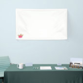 Rosa und braune Illustration Vinyl Banner (Messeveranstaltung)