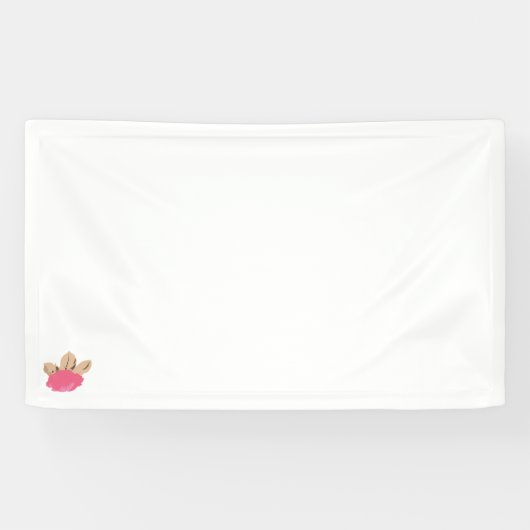 Rosa und braune Illustration Vinyl Banner (Horizontal)