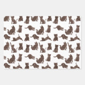 Rosa und braune Katzen Geschenkpapier Set (Vorderseite 2)