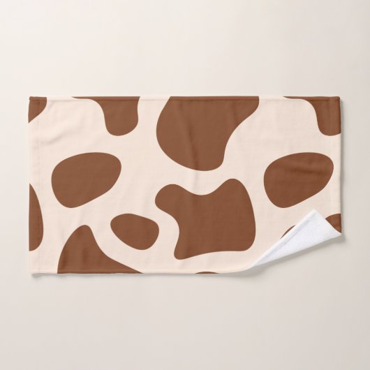 Rosa und braune Kuh Badhandtuch Set (Handtuch)