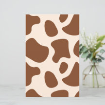 Rosa und braune Kuh drucken Büropapier