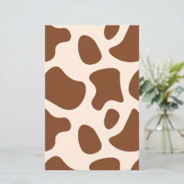 Rosa und braune Kuh drucken Büropapier