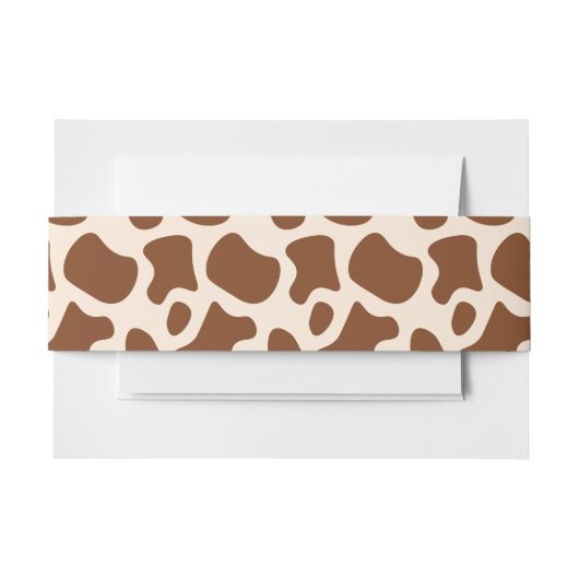 Rosa und braune Kuh Einladungsbanderole (Vorderseite Beispiel)