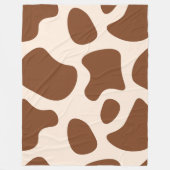 Rosa und braune Kuh Fleecedecke (Vorderseite)