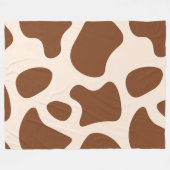 Rosa und braune Kuh Fleecedecke (Vorderseite (Horizontal))