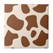 Rosa und braune Kuh Fliese (Vorderseite)
