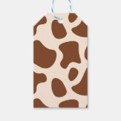 Rosa und braune Kuh Geschenkanhänger (Vorderseite)