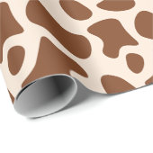 Rosa und braune Kuh Geschenkpapier (Rolleneckpunkt)
