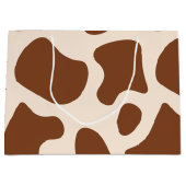 Rosa und braune Kuh Große Geschenktüte (Vorderseite)