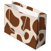 Rosa und braune Kuh Große Geschenktüte (Vorderseite Schrägansicht)