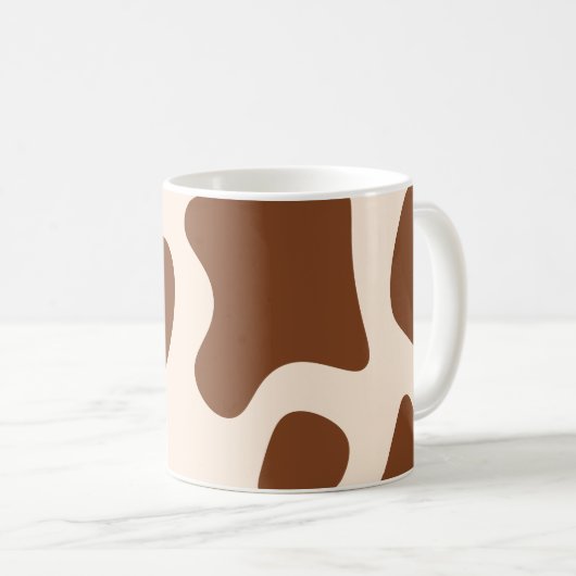 Rosa und braune Kuh Kaffeetasse (VorderseiteRechts)