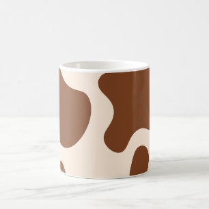 Rosa und braune Kuh Kaffeetasse