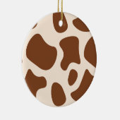 Rosa und braune Kuh Keramik Ornament (Rechts)