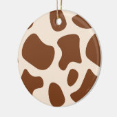 Rosa und braune Kuh Keramik Ornament (Links)