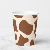 Rosa und braune Kuh Pappbecher (Rückseite)