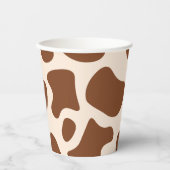 Rosa und braune Kuh Pappbecher (Vorderseite)