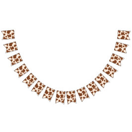 Rosa und braune Kuh Wimpelkette