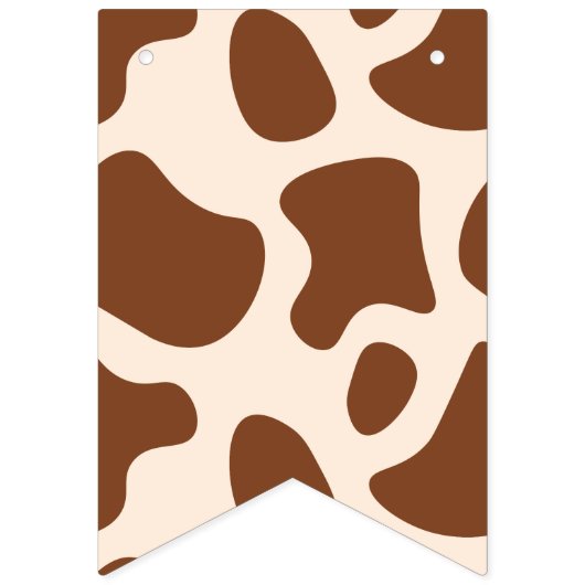 Rosa und braune Kuh Wimpelkette (Erste Fahne)