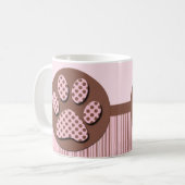 Rosa und braune Paare Kaffeetasse (Vorderseite Links)