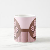Rosa und braune Paare Kaffeetasse (Mittel)