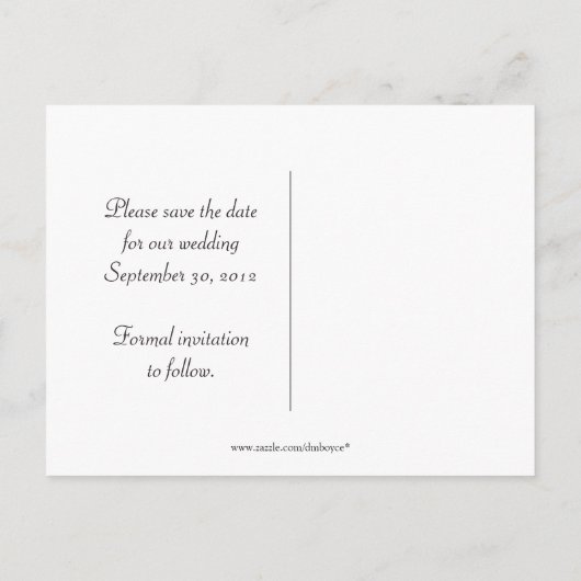 Rosa und braune Punkte Save the Date Ankündigungspostkarte (Rückseite)